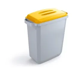 DURABLE Wertstofftonne DURABIN 60, mit Deckel VEH2012026 , 60 Liter, Farbe: gelb