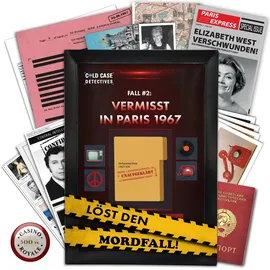 X-Scape Cold Case Detectives - Vermisst in Paris 1967 - Realistische Kriminalfälle lösen ab 14 Jahren - Krimispiele für Erwachsene für 1-6 Personen