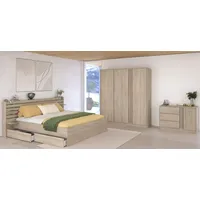 Parisot Schlafzimmer 4-teilig "Escale 21" 140x200 Japanische-Eiche