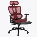 Trisens Bürostuhl in moderner Mesh-Optik mit Fußstütze ergonomischer Drehstuhl mit Nacken und Lordosenstütze - Gamingstuhl mit atmungsaktiver Netzrückenlehne und Wippfunktion