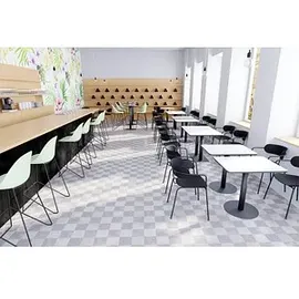 Paperflow Bistrotisch Mezzo 80 x 80 x 75 cm Schwarz/Weiß