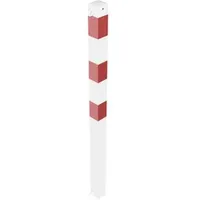 Schake Absperrpfosten Typ 470B/2, ortsfest, zum Einbetonieren, 70x70mm, weiß