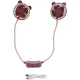OVAQUIXI Tragbarer Nackenventilator, Wiederaufladbarer USB-Halsventilator, Tragbarer Mini-Ventilator aus ABS mit 3-Gang-Luftstrom, Biegbare, Freihändige Kühlung für Büroreisen, Spaziergänge Im