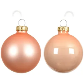 Kaemingk Weihnachtskugeln Glas 3,5cm 16 Stück - glänzend Christbaumkugeln Weihnachtsbaumkugeln Klein Christbaumschmuck Weihnachtsbaumschmuck Mini Pfirsich Perle