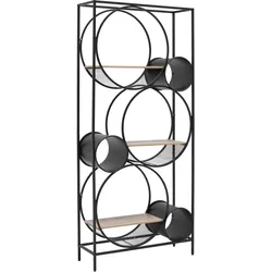 Regal Circle Naturfarben/Schwarz aus Metall