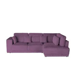 Ecksofa  in modernem Breitcord Torrino ¦ lila/violett ¦ Maße (cm): B: 300 H: 94 T: 188.0