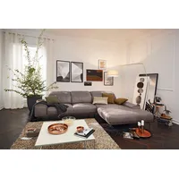 Musterring Eckcouch Leder 3-Sitzer Grau