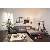 Musterring Eckcouch Leder 3-Sitzer Grau