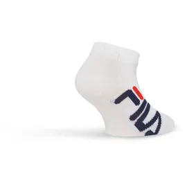 Fila Sneakersocken FILA "JUNIOR UNISEX INVISIBLE SOCKS", Mädchen, Gr. 23-26, weiß, diverse Faserarten, unifarben mit Farbeinsatz, normal, Socken Sneakersocken, mit Logoschriftzug seitlich