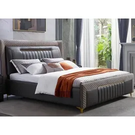 xl moebel gmbh Modernes Bett Betten modernes Luxus Leder Bett Hotelbett Doppelbett Neu - Braun