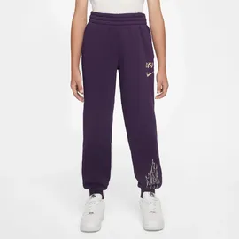 Nike Kylian Mbappé Club Fleece HQ3686-585 147-158 - grand purple/pale Ivory/Metall - 147-158