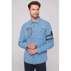 Langarmhemd, mit mehreren Prints, Gr. M - N-Gr, strong blue, , 84174726-M N-Gr