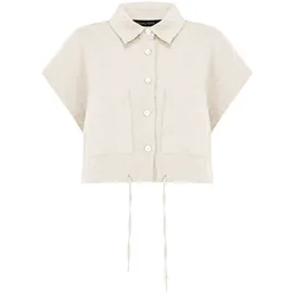 Freshlions Klassische Bluse FRESHLIONS "Savannah", Damen, Gr. XL, weiß, 100% Leinen, unifarben, normal, Blusen, mit lockerer Passform