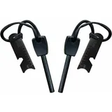 Überlebens-feuerstarter, Feuerstarter Mit Schaber, Wasserdicht, 10.000 Funken Bei 3.000 Grad, 8 Mm Stab, Magnesium-feuerstahl - Feuerstarter, Halsband, Multifunktions-schaber (2 Stück)