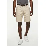 JACK & JONES "JPSTADAM BELTED CHINO SHORTS SRT", Herren, Gr. S, N-Gr, beige (string), Web, Obermaterial: 98% Baumwolle, 2% Elasthan, unifarben, regular fit, Hosen Chinoshorts