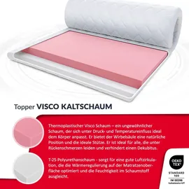 Fdm Topper 180x200 cm Matratzenauflage mit VISCO Höhe 9 cm Kaltschaum Matratzenschoner H2/H3