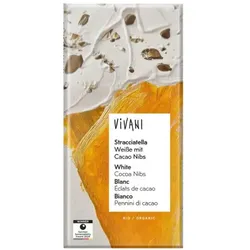 Vivani Weiße Stracciatella Nibs Schokolade bio