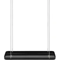 Esschert Design Pflanzentablett Schwarz rechteckig 38 x 15 cm