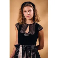 MarJo Dirndl Samt Dirndl 2tlg. - MADITA - schwarz/macchiato schwarz 34