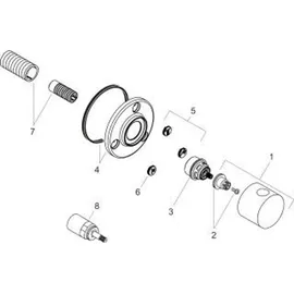 Hansgrohe Uno2 Trio/Quattro Ab- und Umstellventil Unterputz Chrom 38933000