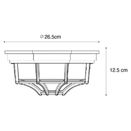 QAZQA Bri 1 E27 Aluminium rostbraun