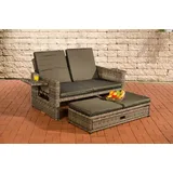 CLP Ancona 5 mm Loungesofa grau meliert/anthrazit