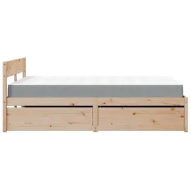 vidaXL Bett 120 x 200 cm Braun