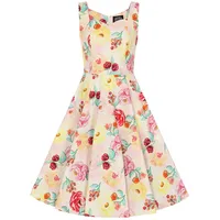 Hearts & Roses London Swing Kleid Annie Floral Vintage Rockabilly Retro, Größe:S - S