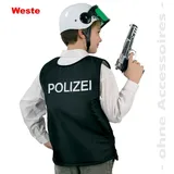 Kinderkostüm Weste Polizei schwarz, Polizei-Weste, Polizist, Police, Agent, 1-TLG. Weste (140)