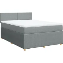 vidaXL Boxspringbett 140 x 200 cm Hellgrau