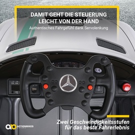 Actionbikes Motors Kinder-Elektroauto Mercedes AMG GT4, Sport-Edition, Lowrider-Funktion, LED, Soft-Start, EVA-Reifen (Rot)