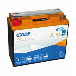 Exide ELT12B Li-Ion Lithium Motorradbatterie 12V 5Ah 260A