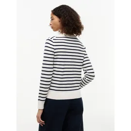 Tommy Hilfiger Strickjacke in Blau-weiß-schwarz gestreift XL