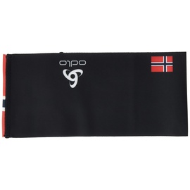 Odlo Unisex Stirnband Competition FAN Warm black - NORWEGIAN flag, -