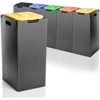 Müllsackständer Gelb 80L mit Sichtschutz Müllsackhalter Mülleimer