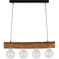 Spot-Light SPOT Light »TRABO SIMPLE«, 4 flammig-flammig, Hängeleuchte, Holzbalken aus massivem Kiefernholz Ø 8-12 cm, braun