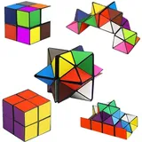 2 in 1 Zauberwürfe, Infinity Würfel, Speed Cube, Sternenwürfel Zauberwürfel-Set, Stress und Angst Abbauen, 3D Puzzle Magic Star Cube für Erwachsene und Kinder
