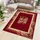 Tapiso Atlas Teppich Kurzflor Blumen Griechisch Floral Bordüre Meliert Rot Beige Vintage Modern ÖKOTEX 100 x 200 cm