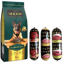 HEKTOR BALANCED Erwachsene 15kg + Hektor Hundefutter Riege 3x900g