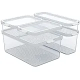 Rotho Kühlschrankorganizer Set 29,2 x 28,4 x 17 cm 5-tlg. transparent