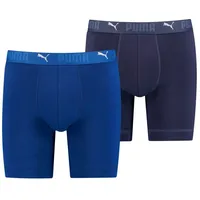 Puma Sport Cotton Long Boxershorts Blau S 2er Pack