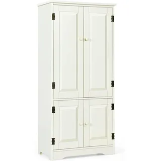 Costway Multifunktions-Vintage-Flurschrank mit verstellbarem Regal,