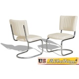 CO-28 White Bel Air Möbel 2 Stühle Swingstuhl Diner Küchenmöbel Küchenstuhl USA