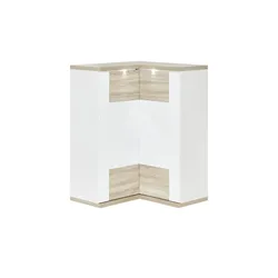 Eck-Highboard  Toulon ¦ weiß ¦ Maße (cm): H: 131