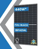 34x 440W Bifazial Glas Full Black Photovoltaik Solarmodul