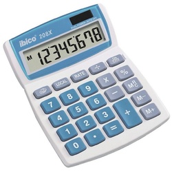 IBICO Taschenrechner 208X, 8-stellig blau|weiß