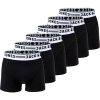 Jack & Jones, Herren, Unterhosen, Boxershort Casual Stretch, Schwarz, (M, 6er Pack)