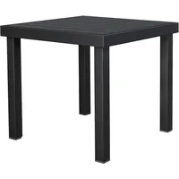 YITAHOME Gartentisch, 78x78cm Terrassentisch mit WPC-Holztischplatte und Aluminiumrahmen, wetterfest,