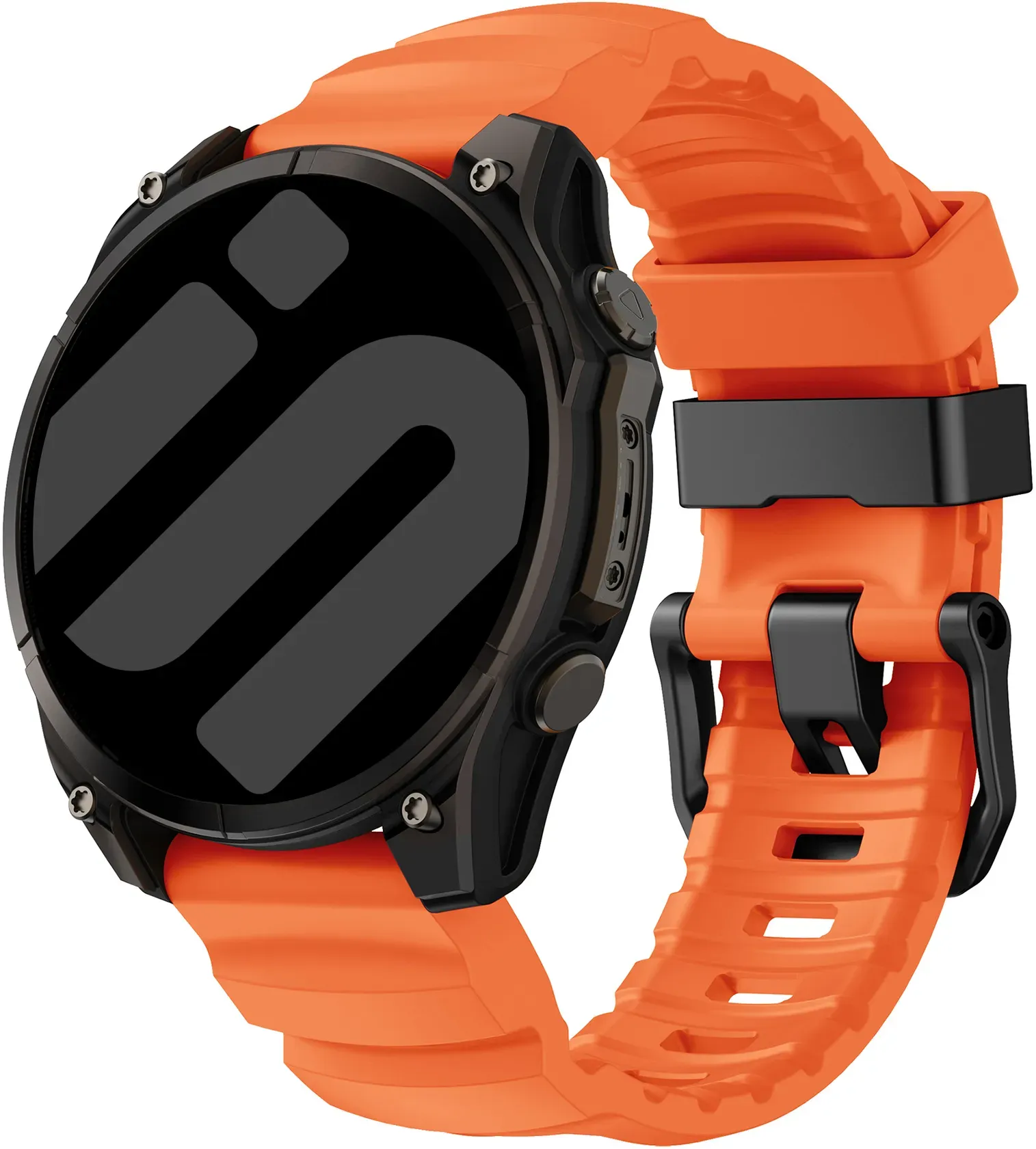 Strap-it Amazfit T-Rex Ultra 2 Armband Silikon für Amazfit T - Orange - Schnallenverschluss