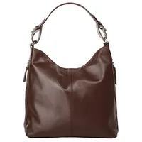Samantha look Henkeltasche echt Leder, Made in Italy, braun